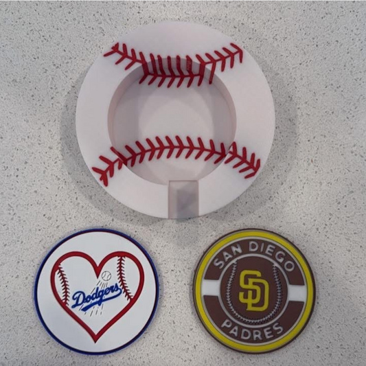 Custom Baseball Coasters and Holder Set