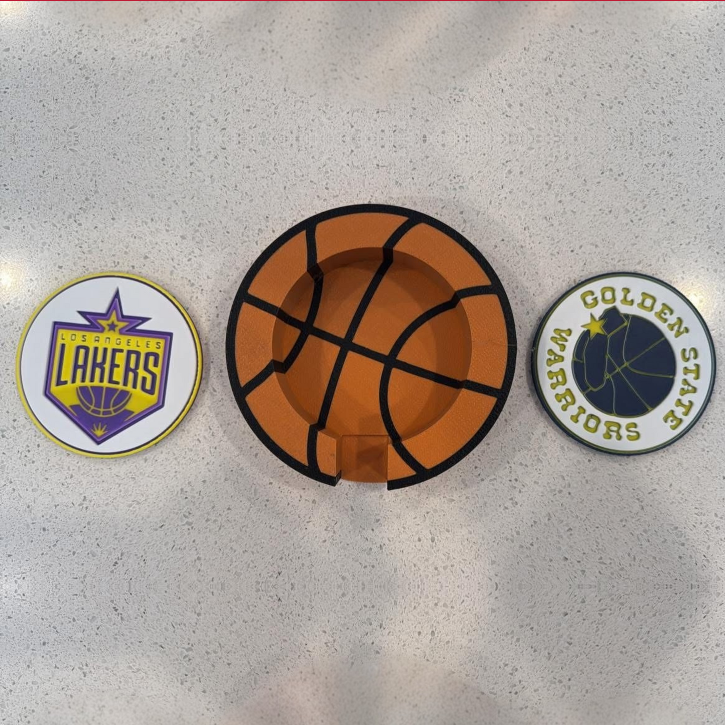 Custom Basketball Coasters and Holder Set